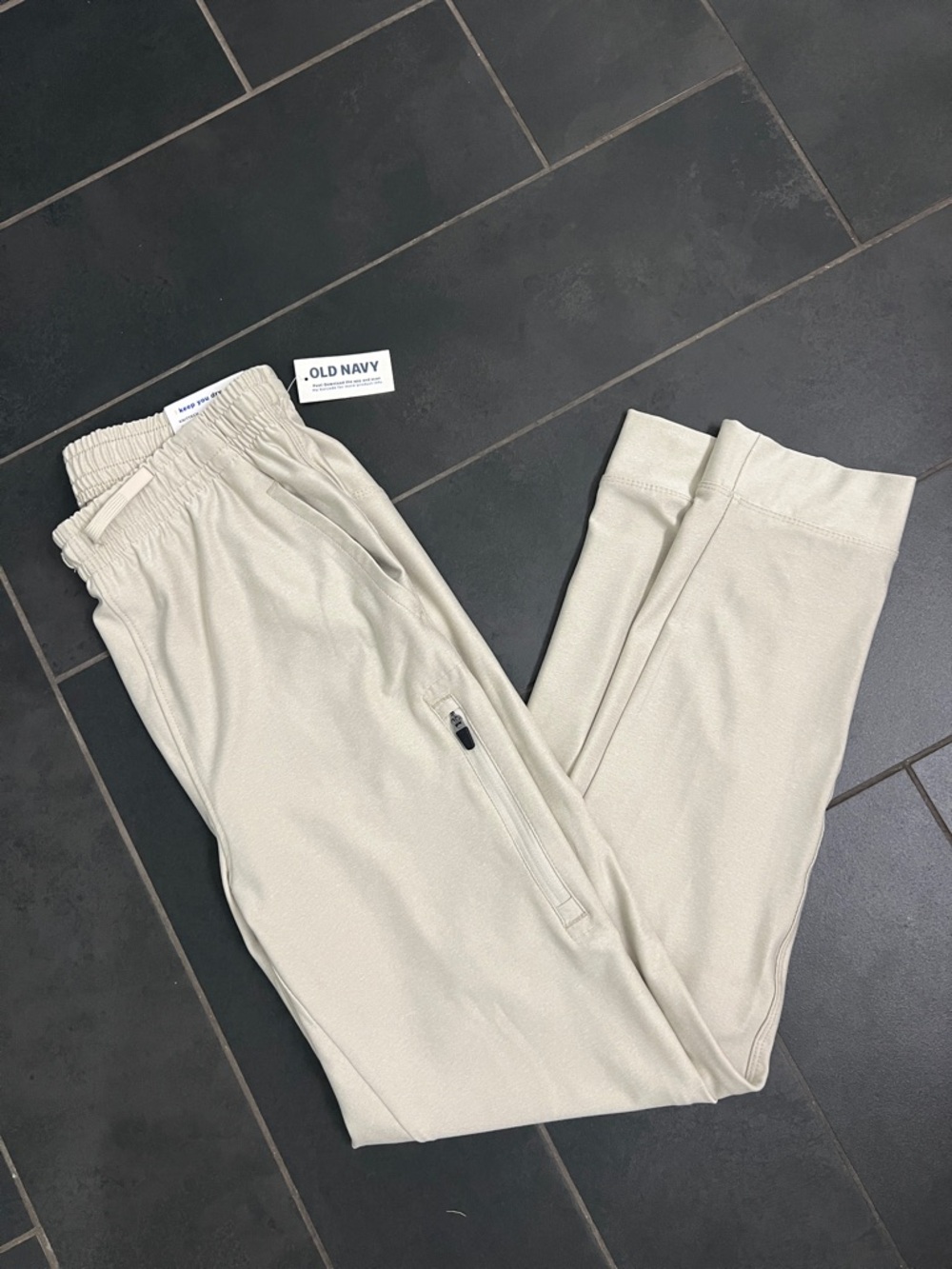 Youth Girls Old Navy XL (14-16) Knittech Joggers $30 Cream